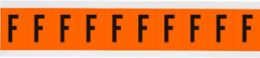 Outdoor Utility Pressure Sensitive Vinyl Letter Labels - 1" H, Black on Orange, F