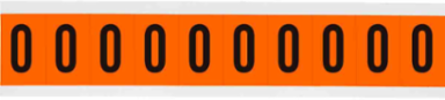 Outdoor Utility Pressure Sensitive Vinyl Letter Labels - 1" H, Black on Orange, O