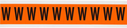 Outdoor Utility Pressure Sensitive Vinyl Letter Labels - 1" H, Black on Orange, W