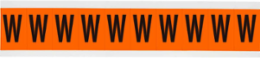 Outdoor Utility Pressure Sensitive Vinyl Letter Labels - 1" H, Black on Orange, W