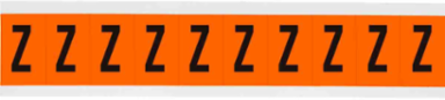 Outdoor Utility Pressure Sensitive Vinyl Letter Labels - 1" H, Black on Orange, Z