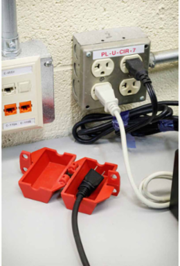 Electrical Plug Lockout Device, Accommodates Up to 1.7 Inch Diameter Plugs, Polypropylene