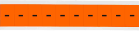 Outdoor Utility Pressure Sensitive Vinyl Dash Labels - 2" H, Black on Orange