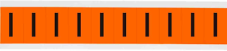 Outdoor Utility Pressure Sensitive Vinyl Letter Labels - 2" H, Black on Orange, I