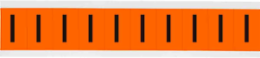 Outdoor Utility Pressure Sensitive Vinyl Letter Labels - 2" H, Black on Orange, I