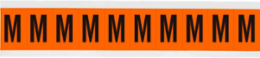 Outdoor Utility Pressure Sensitive Vinyl Letter Labels - 2" H, Black on Orange, M