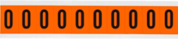 Outdoor Utility Pressure Sensitive Vinyl Letter Labels - 2" H, Black on Orange, O