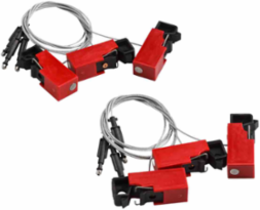 Snap-On Lockout w/2" Cable, 6/Pack