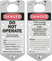 Labeled Group Lockout Hasps, Silver, Pack /5