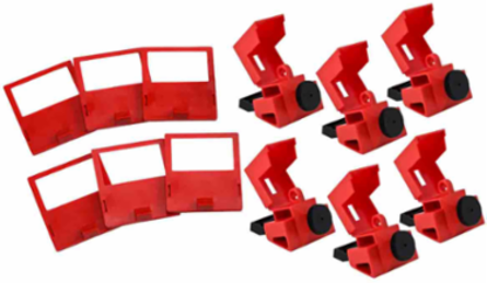 Breaker Lockout Device - Clamp-On, 0.31 Inch Shackle, 480/600 V, 6 Piece Pack