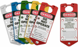 Labeled Group Lockout Hasps, 3 Inch Wide x 7.512 Inch High, Pack of 5