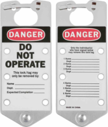 Labeled Group Lockout Hasps, Silver, Pack /5