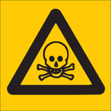 Poison Picto Sign, 10" H x 10" W x 0.1" D, Fiberglass