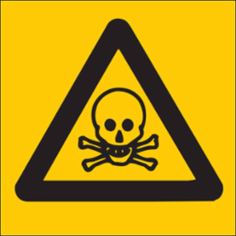 Poison Picto Sign, 10" H x 10" W x 0.1" D, Fiberglass