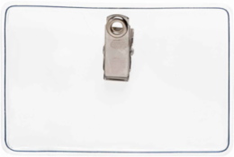 Clip-on Badge Holder, Pack of 100 Each, Badge Insert Size 2.375" H x 3.625" W