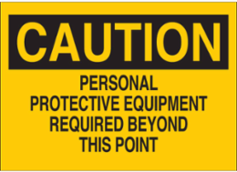 Caution Sign, 10 Inch H x 14 Inch W, Fiberglass, Non-Reflective, Chemical-Resistant