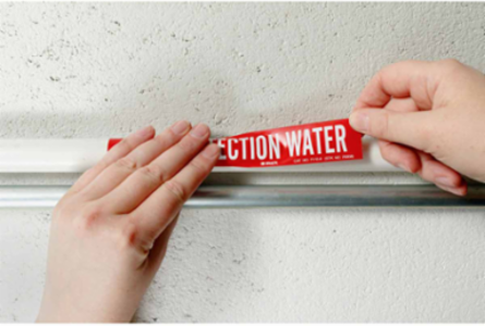 Condensate Drain Pipe Marker, 2.25" H x 14" W, Fits Pipes 2.5" Dia. Thru 7.875" Dia.