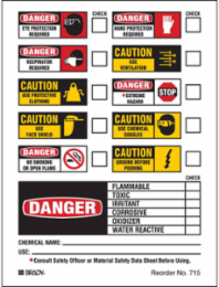 Printed Graphics, 4.5" H x 6" W, Black/Red/Yellow on White, Pack of 100 Labels