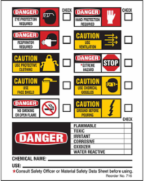 Printed Graphics, 4.5" H x 2.25" W, Black/Red/Yellow on White, Pack of 100 Labels