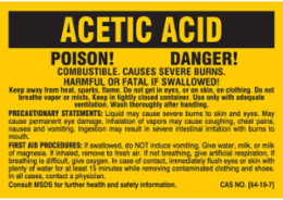 POISON! DANGER! COMBUSTIBLE. CAUSES SEVERE BURNS. HARMFUL OR FATAL IF SWALLOWED! …, 2" H x 2" W, Black on Yellow, Pack of 25 Labels