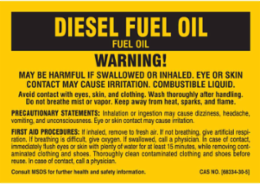 WARNING! MAY BE HARMFUL IF SWALLOWED OR INHALED. EYE OR SKIN CONTACT MAY CAUSE IRRITATION. COMBUSTIBLE LIQUID…, 2" H x 10" W, Black on Yellow, Pack of 25 Labels