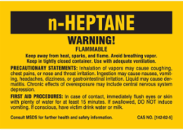 WARNING! FLAMMABLE…, 2" H x 2" W, Black on Yellow, Pack of 25 Labels