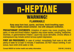 WARNING! FLAMMABLE…, 3.5" H x 5" W, Black on Yellow, Pack of 25 Labels
