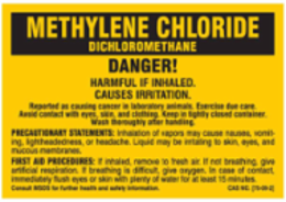 DANGER! HARMFUL IF INHALED. CAUSES IRRITATION…, 2" H x 2" W, Black on Yellow, Pack of 25 Labels