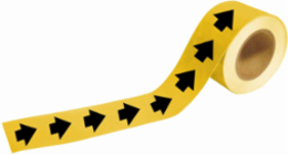 Economy Pipe Markers-To-Go, 2" H x 12" W, Black on Yellow