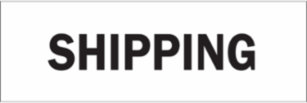 Shipping Sign, 14" H x 20" W x 0.1" D, Fiberglass