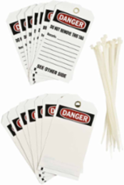 DANGER Accident Prevention Tag, 5.75 Inch x 3 Inch, Heavy Duty Polyester, Self-Laminating