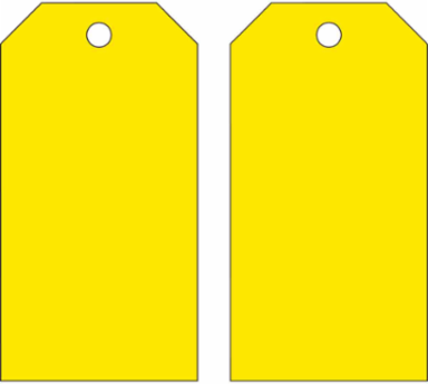 Self-Lam Blank Accident Prevention Tags, 5.75" H x 3" W, Polyester, Yellow