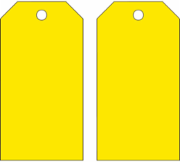 Self-Lam Blank Accident Prevention Tags, 5.75" H x 3" W, Polyester, Yellow