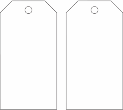 Self-Lam Blank Accident Prevention Tags, 5.75" H x 3" W, Polyester, White