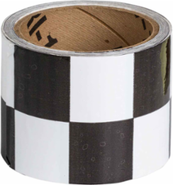 Marking Tape Roll - High Performance Vinyl, Checkered, Black on Yellow, 3" x 18 yd
