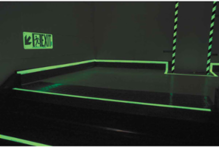 BradyGloTM Photoluminescent Marking Tape 2 Inch x 5 Yd, Green Glow, -40 to 176 F