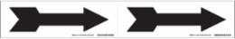 Self-Sticking Vinyl Arrow, 2.25" H x 7" W, Black on White, Card of 2 Each