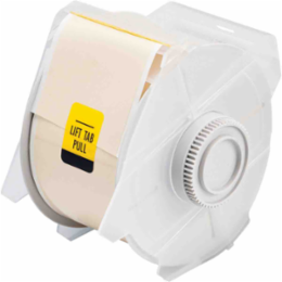 GlobalMark Series Low Halide Polyester Labels, 2.25" W x 100' L, Each, Tan