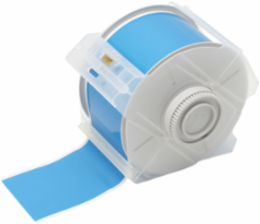 GlobalMark Series Low Halide Polyester Labels, 2.25" W x 100' L, Each, Light Blue