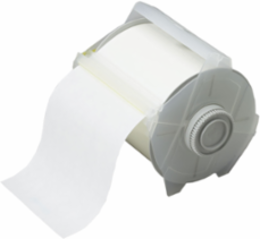 GlobalMark Series Hi-Performance Polyester Labels, 4" W x 100' L, Clear