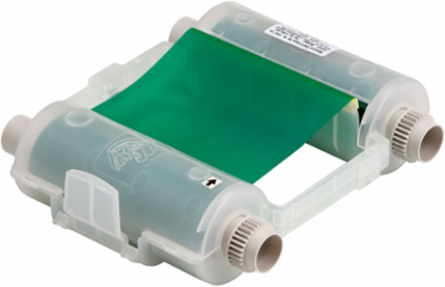 GlobalMark Series R10000 Printer Ribbon, Roll of 200', Green, 4.11" W x 200' L