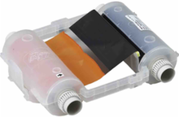GlobalMark Series R10000 Printer Ribbon, Black/Orange, 4.11" W x 200' L, 16" Paneled Ribbon