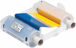 GlobalMark Series R10000 Printer Ribbon, Black/Blue/Red/Yellow, 4.11" W x 200' L, 8" Paneled Ribbon