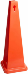BradyCone Safety Cone, 35 Inch Height, Orange, 10.5 Inch Base Width, Non-Reflective