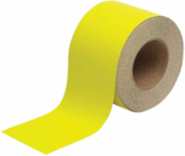 Anti-Skid Tape Roll, 4 Inch x 60 ft, Grit-Coated Polyester, Yellow