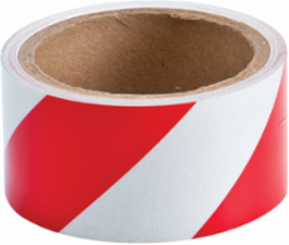 Reflective Red and White Striped Tape, Acrylic, Red/White, 2" x 10 Yd