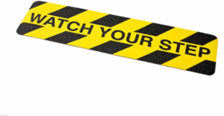 Anti-Slip Hazard Tape, Black on Yellow, 6 Inch x 24 Inch, Permanent Acrylic Adhesive
