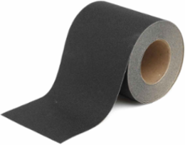 Anti-Skid Tape Roll, 6 Inch x 60 ft, Grit-Coated Polyester, Black