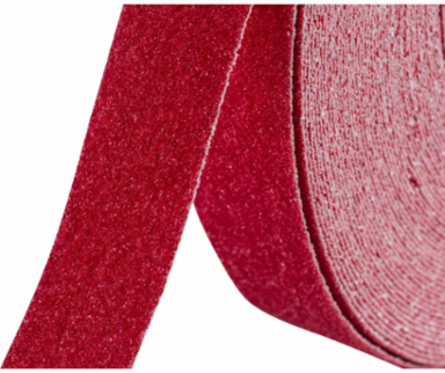 Anti-Skid Tape 1 Inch x 60 Feet, Grit-Coated Red Polyester, Permanent Adhesive