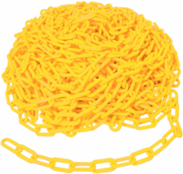 Bradylink Warning Chains, Yellow, 1 Inch W x 100 Foot L, Polyethylene